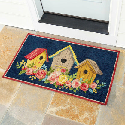 Indoor/Outdoor Birdhouse Hooked Polypropylene Accent Rug 24"x42" | Plow & Hearth