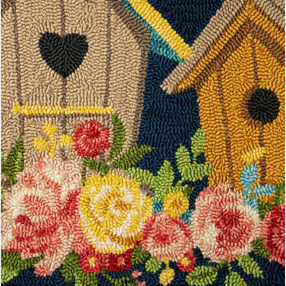 Indoor/Outdoor Birdhouse Hooked Polypropylene Accent Rug 24"x42" | Plow & Hearth
