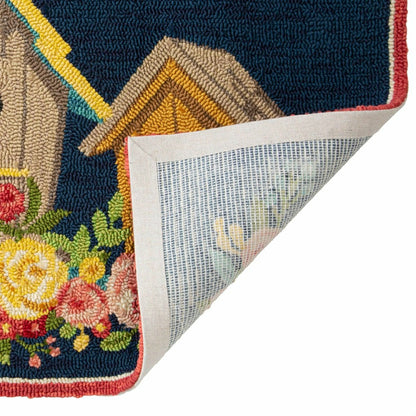 Indoor/Outdoor Birdhouse Hooked Polypropylene Accent Rug 24"x42" | Plow & Hearth