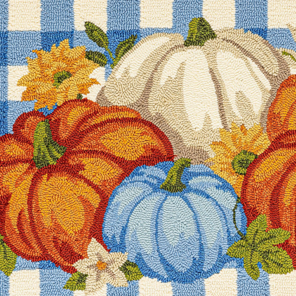 Indoor/Outdoor Pumpkin Patch Polypropylene Accent Rug 24"x42" | Plow & Hearth