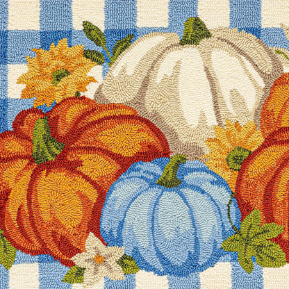 Indoor/Outdoor Pumpkin Patch Polypropylene Accent Rug 24"x42" | Plow & Hearth