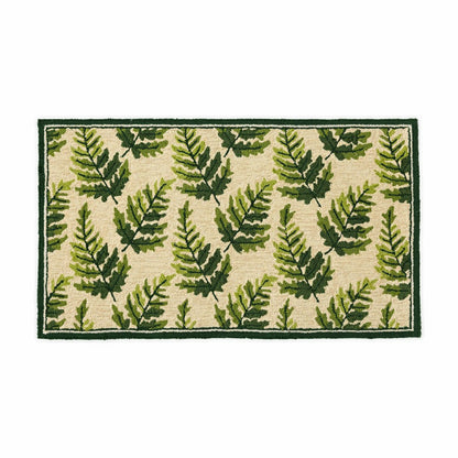 Indoor/Outdoor Fern Hooked Accent Rug | Plow & Hearth