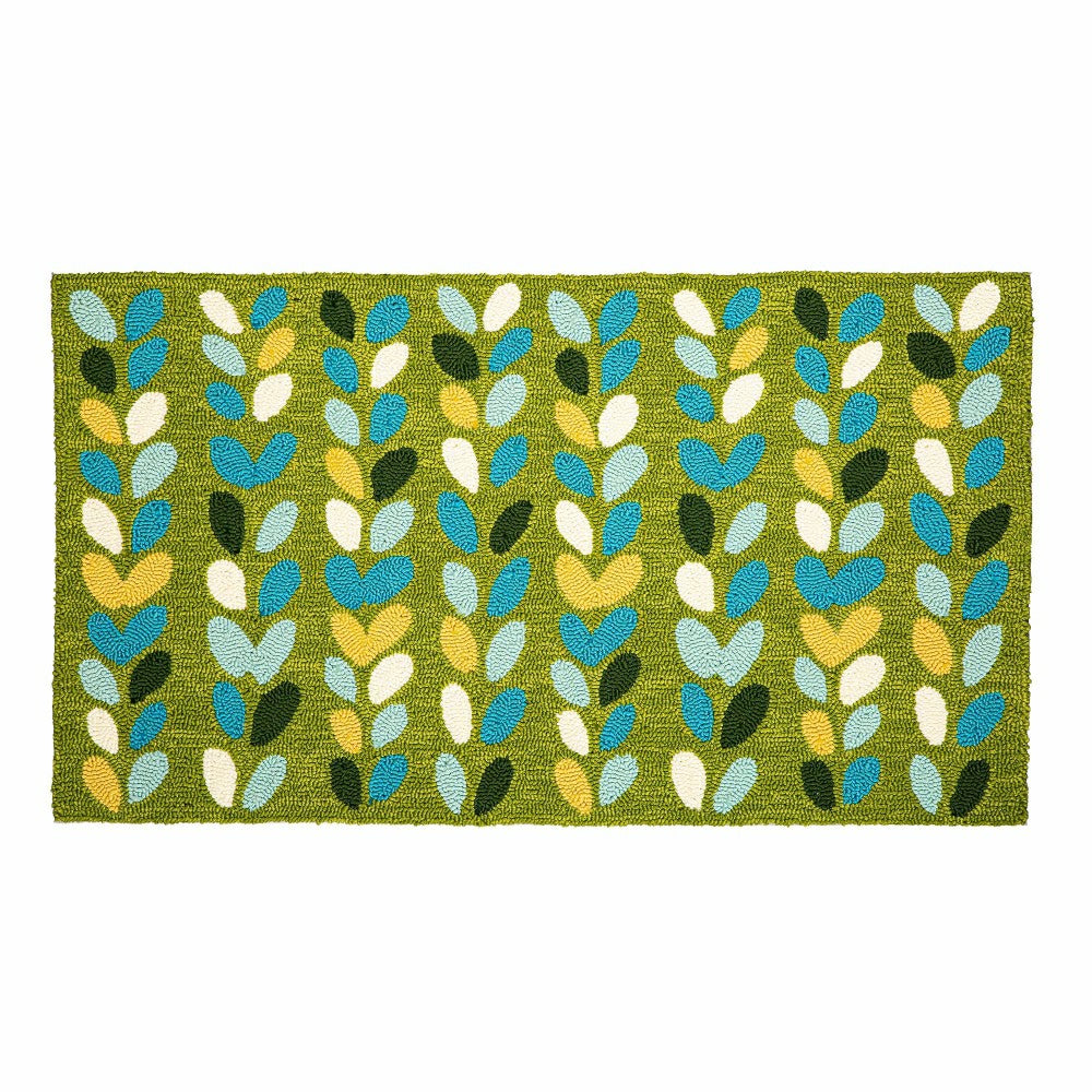 Indoor/Outdoor Hooked Polypropylene Sprouts Rug 24"x42" | Plow & Hearth