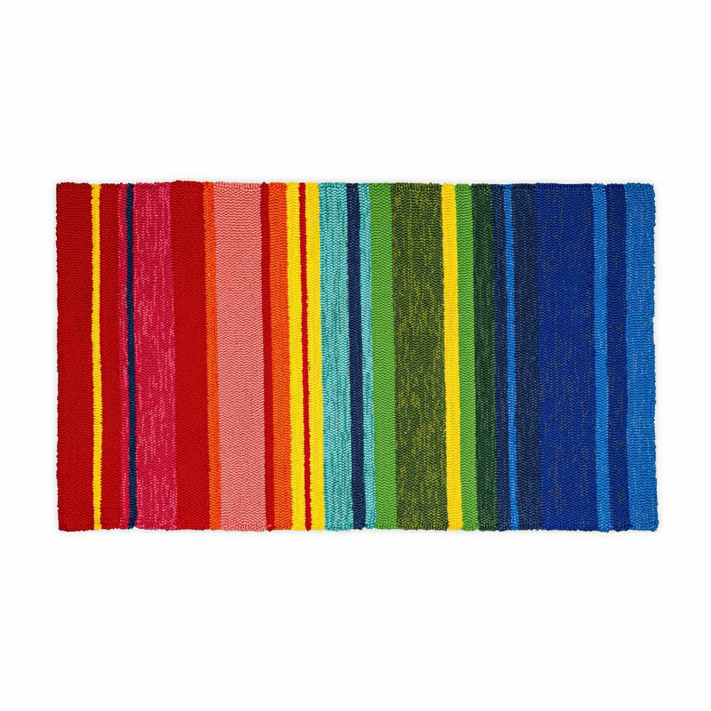Indoor/Outdoor Palermo Stripe Hooked Polypropylene Accent Rug 24"x42" | Plow & Hearth