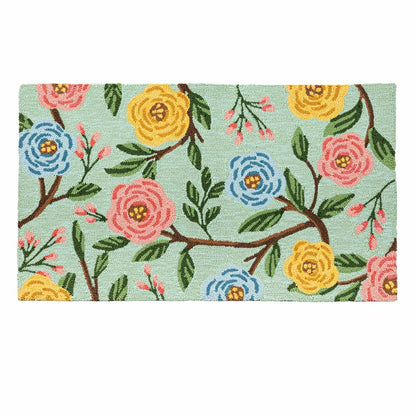 What She Shed Bloom Indoor/Outdoor Hooked Rug 24"x42" | Plow & Hearth