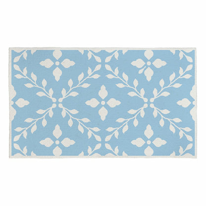 Light Blue Diamonds Indoor/Outdoor Hooked Rug 24"x42" | Plow & Hearth