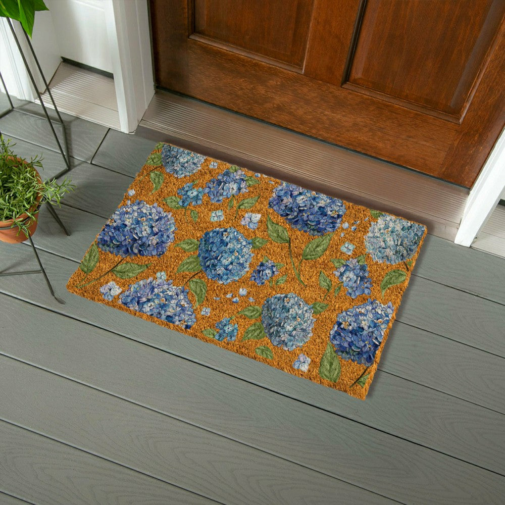 Hydrangea Haven, Coir Mat 28"x16" | Plow & Hearth