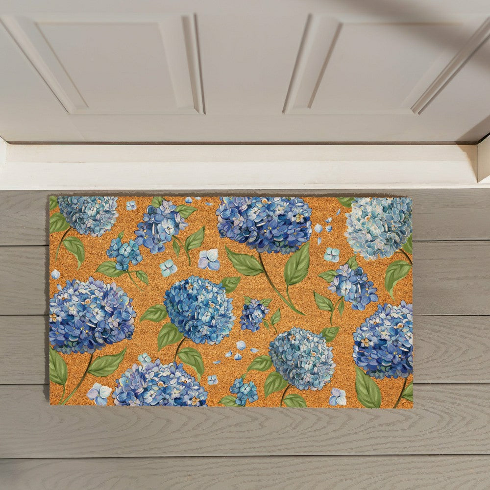 Hydrangea Haven, Coir Mat 28"x16" | Plow & Hearth