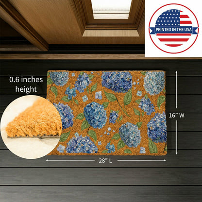 Hydrangea Haven, Coir Mat 28"x16" | Plow & Hearth