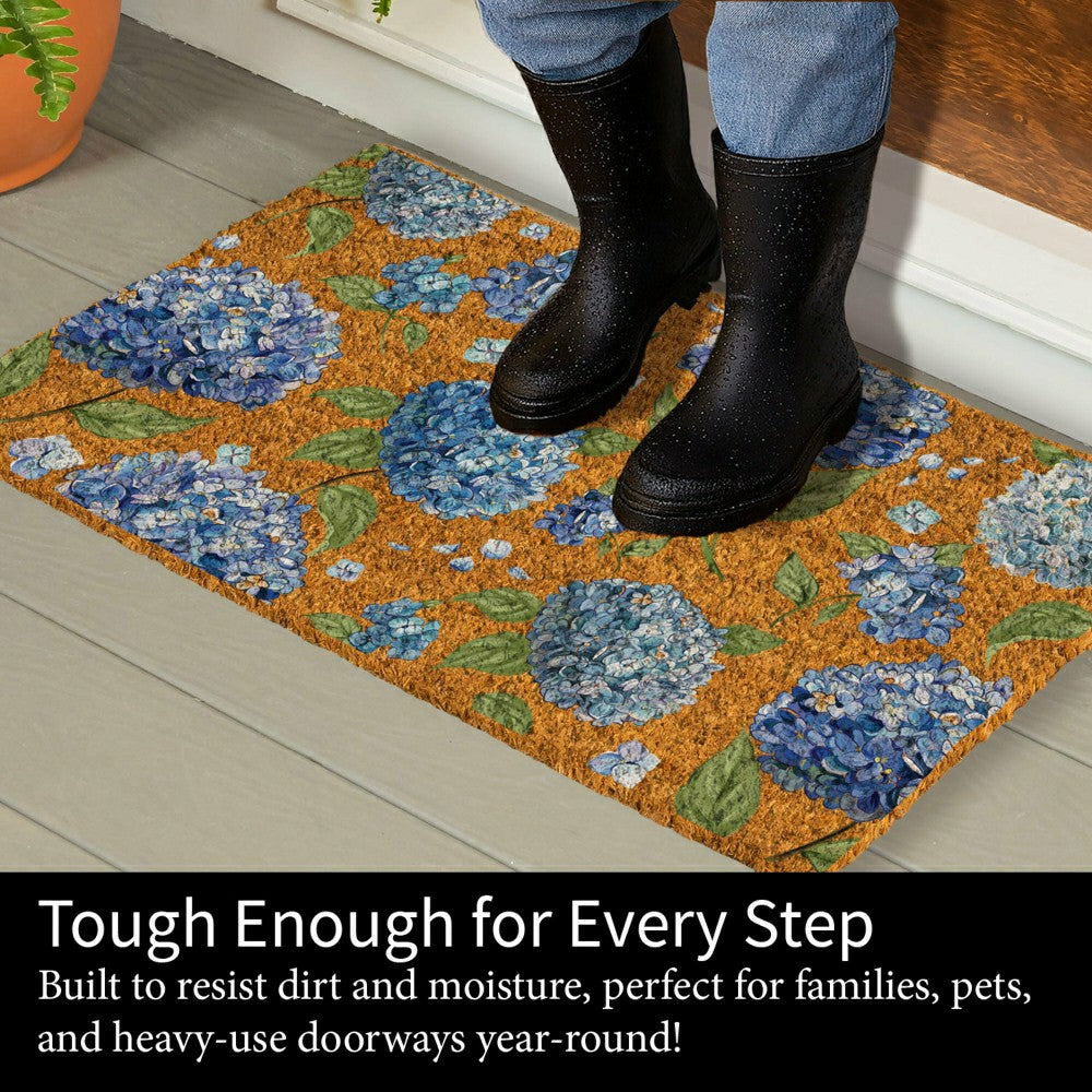 Hydrangea Haven, Coir Mat 28"x16" | Plow & Hearth