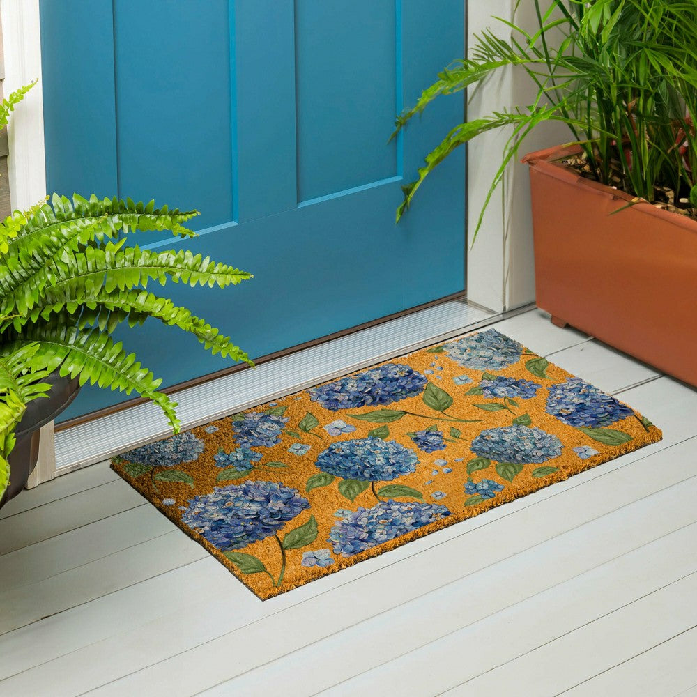 Hydrangea Haven, Coir Mat 28"x16" | Plow & Hearth