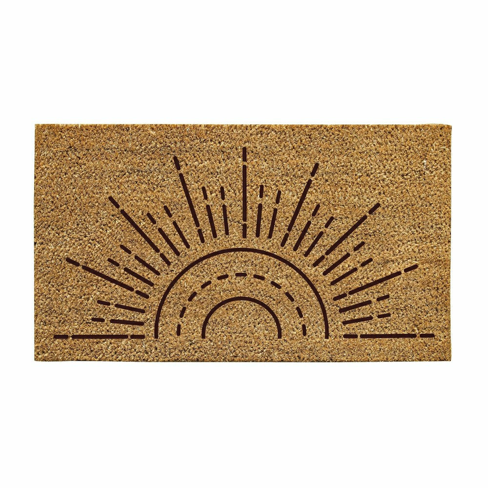 Sun Ray Natural Coir Mat, 30"L x 18"H | Plow & Hearth