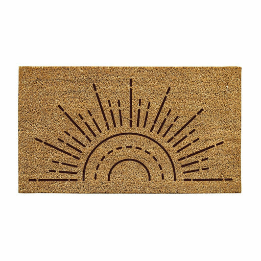 Sun Ray Natural Coir Mat, 30"L x 18"H | Plow & Hearth