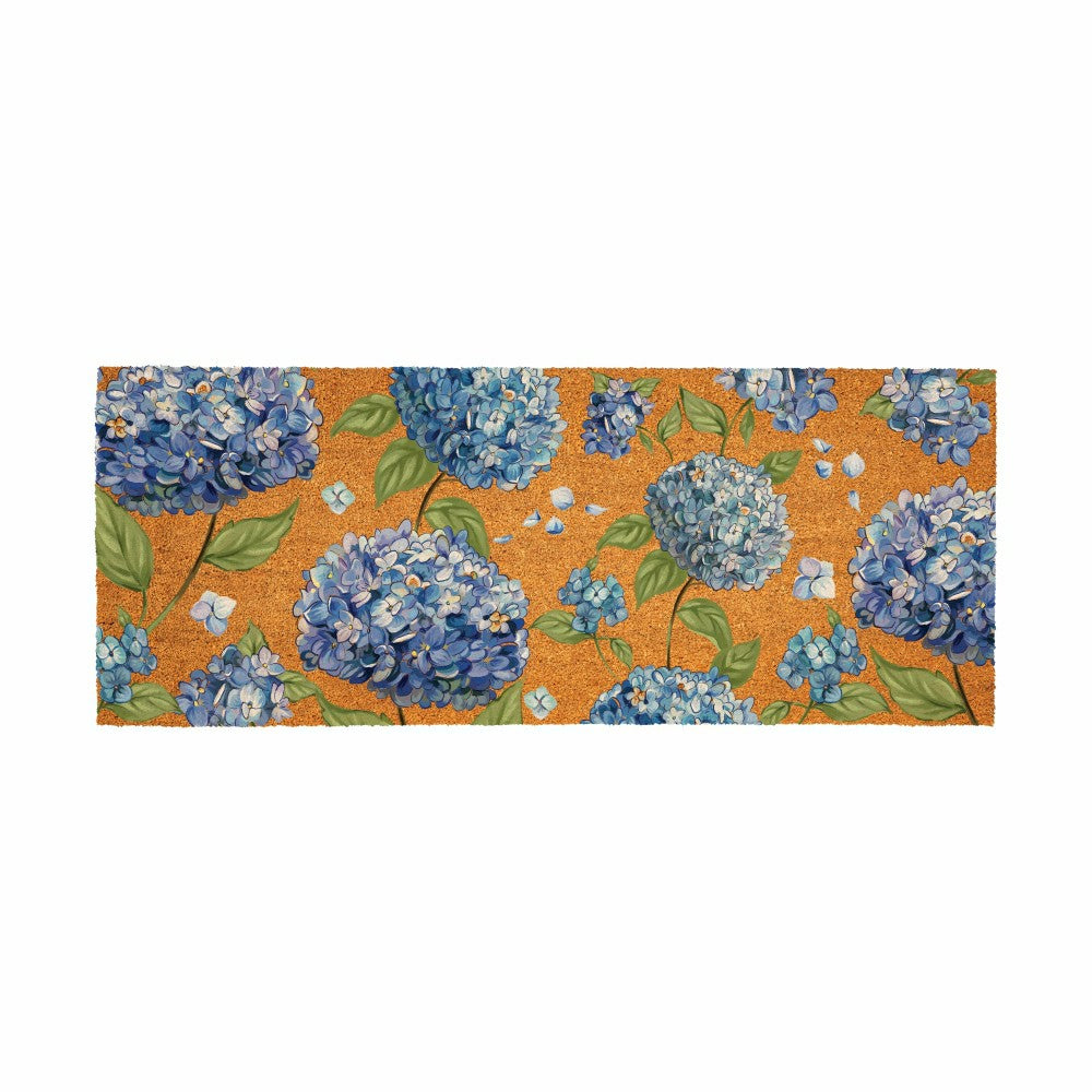 Hydrangea Haven Coir Mat, 60"x24" | Plow & Hearth