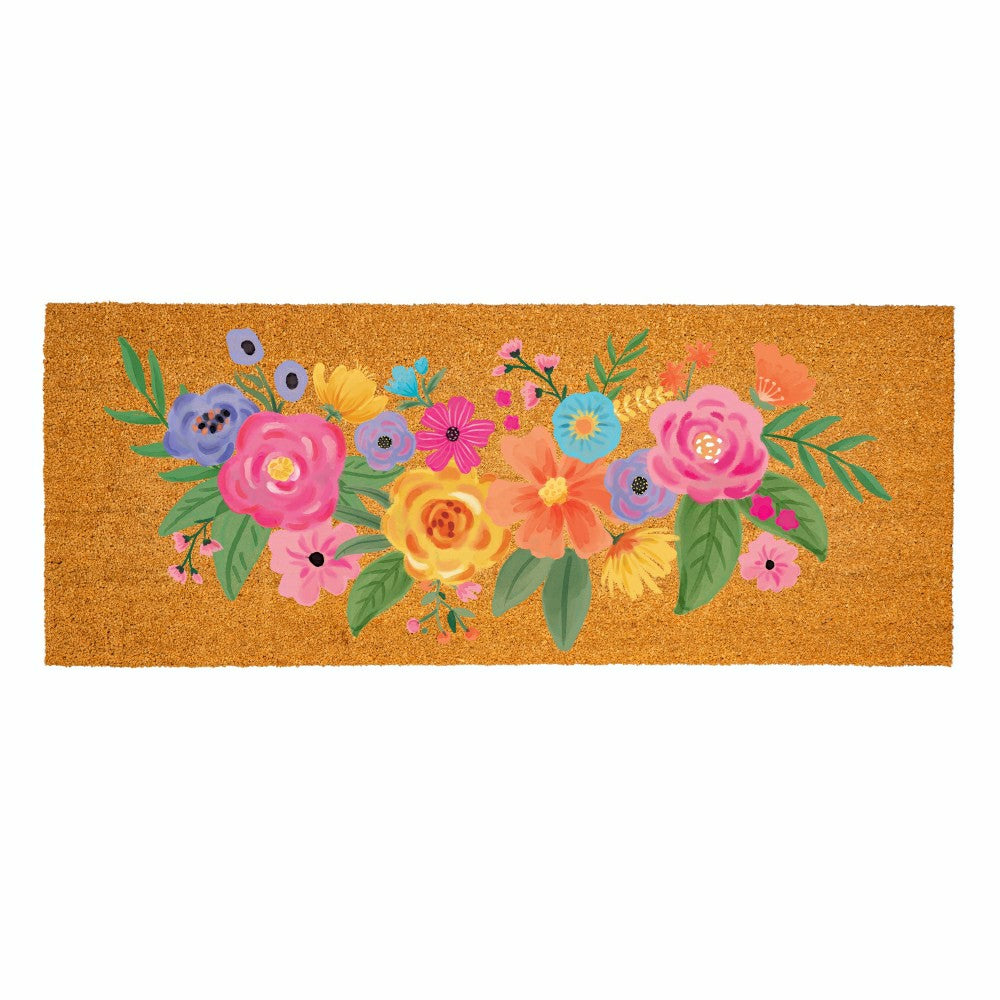 Bunny Blooms Spring Blossom, Coir Mat, 60"x24" | Plow & Hearth