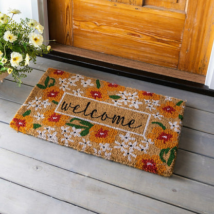Spring Welcome Coir Doormat | Plow & Hearth