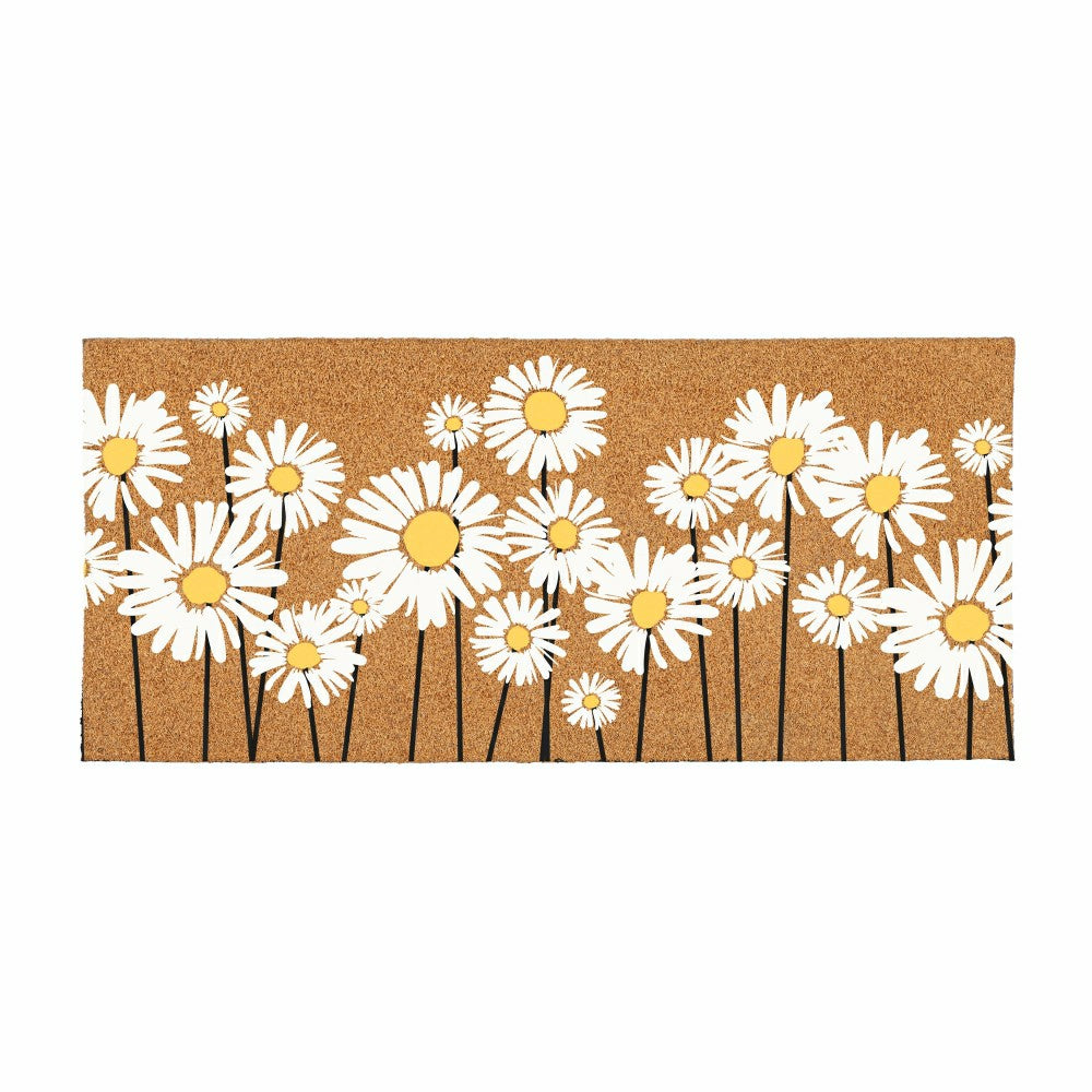 EG Studio Home Coordinates Dandelion Flocked Coir Sassafras Switch Mat 22"x10" | Plow & Hearth
