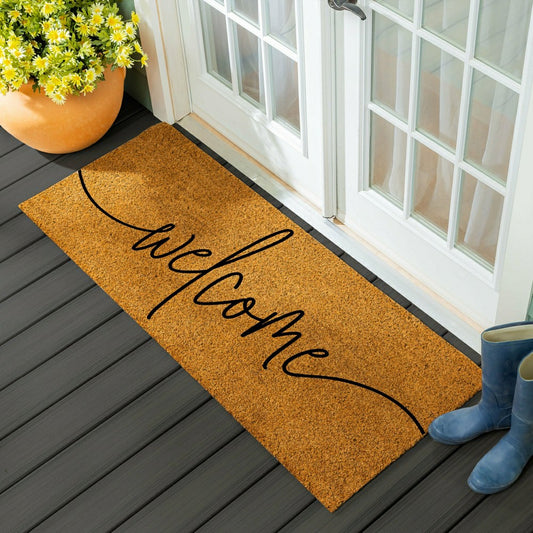 Oversized Welcome Coir Mat, 60"x24" | Plow & Hearth