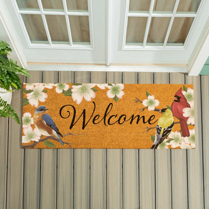 What She Shed Bird Bunch, Coir Mat, 60"x24" | Plow & Hearth