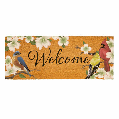 What She Shed Bird Bunch, Coir Mat, 60"x24" | Plow & Hearth
