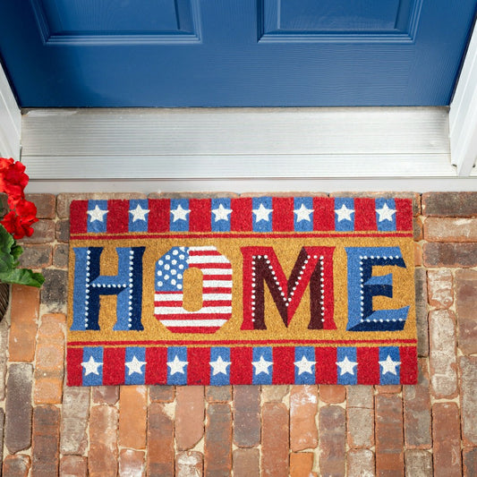 Patriotic Home Coir Mat | Plow & Hearth