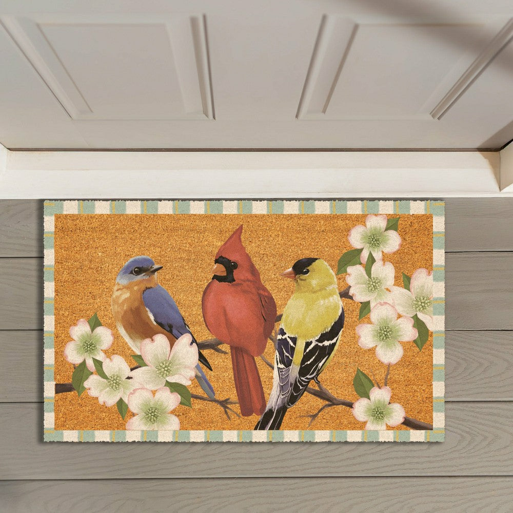 What She Shed Bird Bunch, Coir Mat 30"x18" | Plow & Hearth