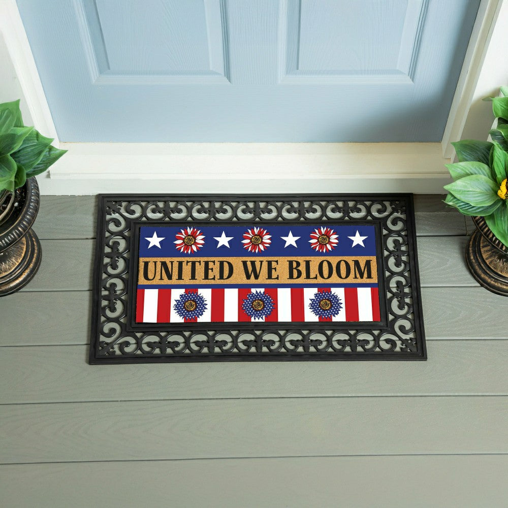 American Classic Patriotic Sunflower, Flocked Coir Sassafras Switch Ma | Plow & Hearth