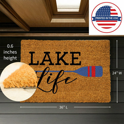 Lake Coir Mat Life Paddle 36x24" | Plow & Hearth