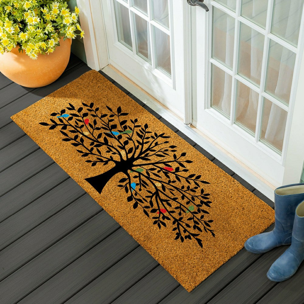 Tree of Life w/ Multi-ColorBirds, 24"x60" | Plow & Hearth