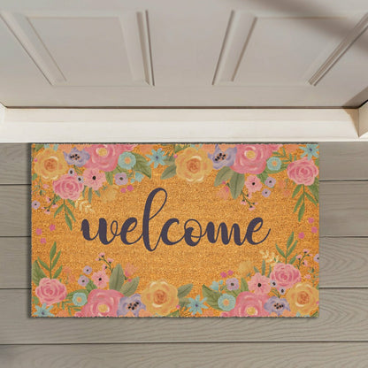 Bunny Blooms Spring Blossom, Coir Mat 30"x18" | Plow & Hearth