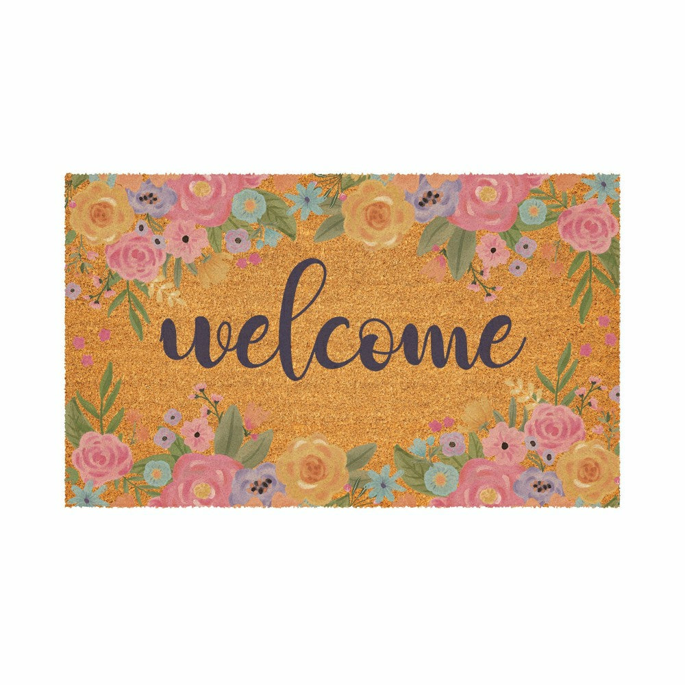 Bunny Blooms Spring Blossom, Coir Mat 30"x18" | Plow & Hearth