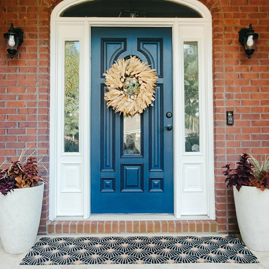 Neighburly In Bloom Doormat, Double Door | Plow & Hearth