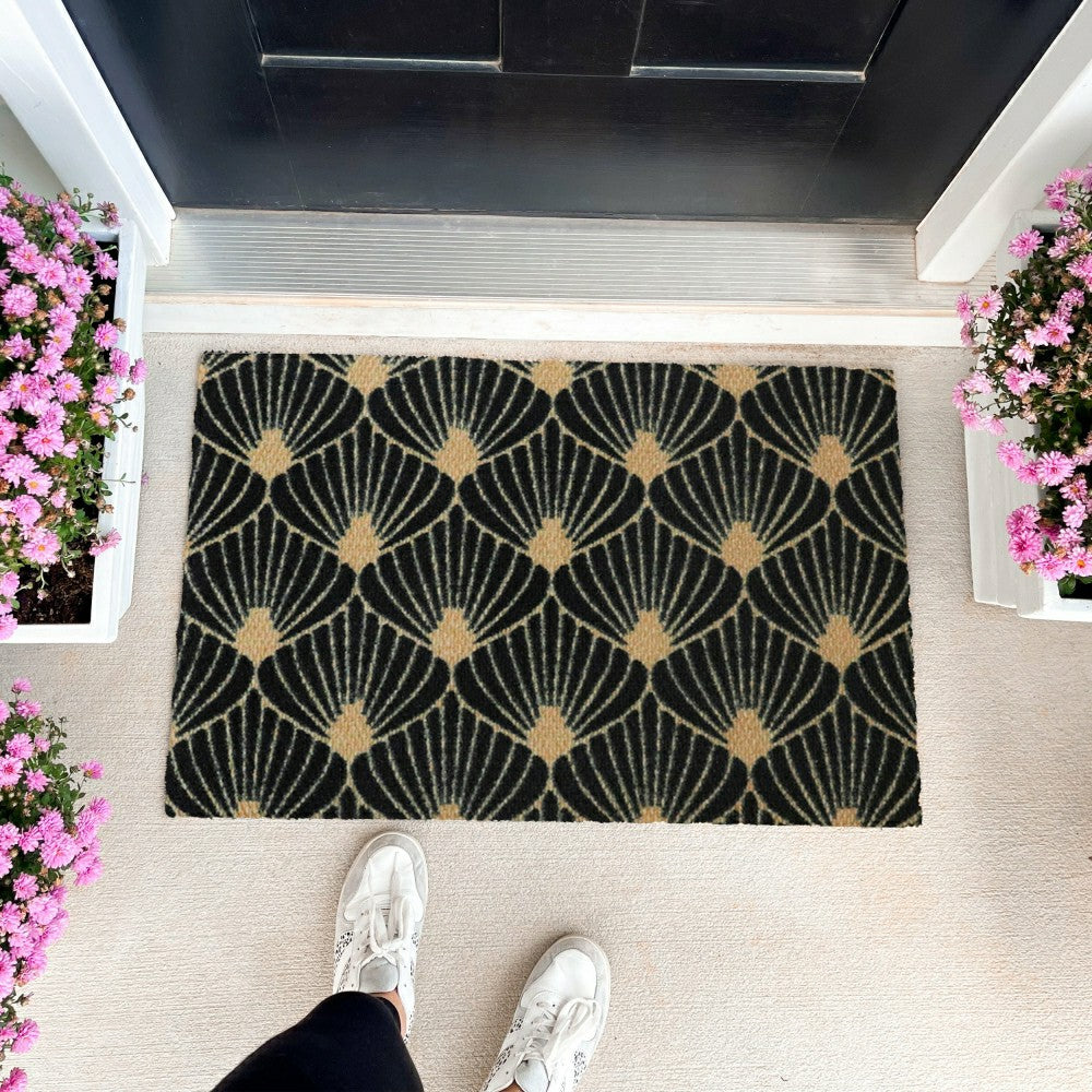 Neighburly In Bloom Doormat, Double Door | Plow & Hearth