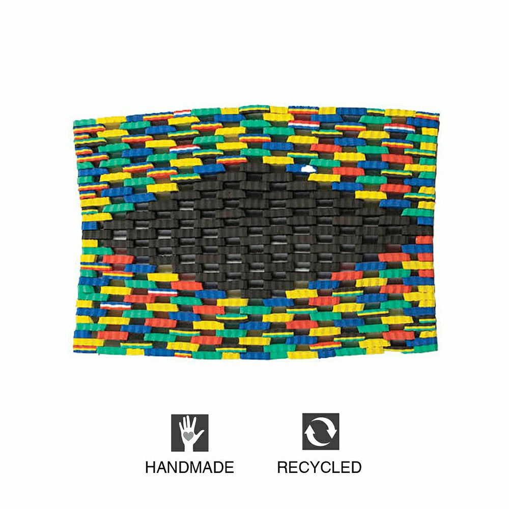 Recycled Flip Flop Diamond Doormat | Plow & Hearth