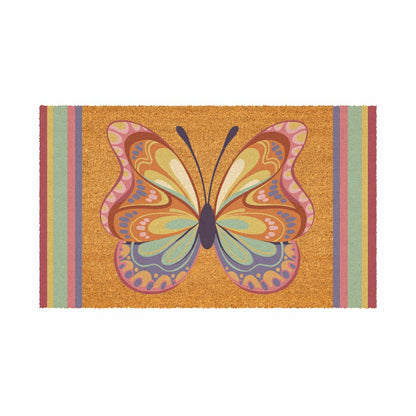 Bunny Blooms Radiant Butterfly, Coir Mat 30"x18" | Plow & Hearth