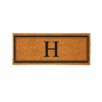 Monogram Coir Mat 60"x24", Letter H | Plow & Hearth