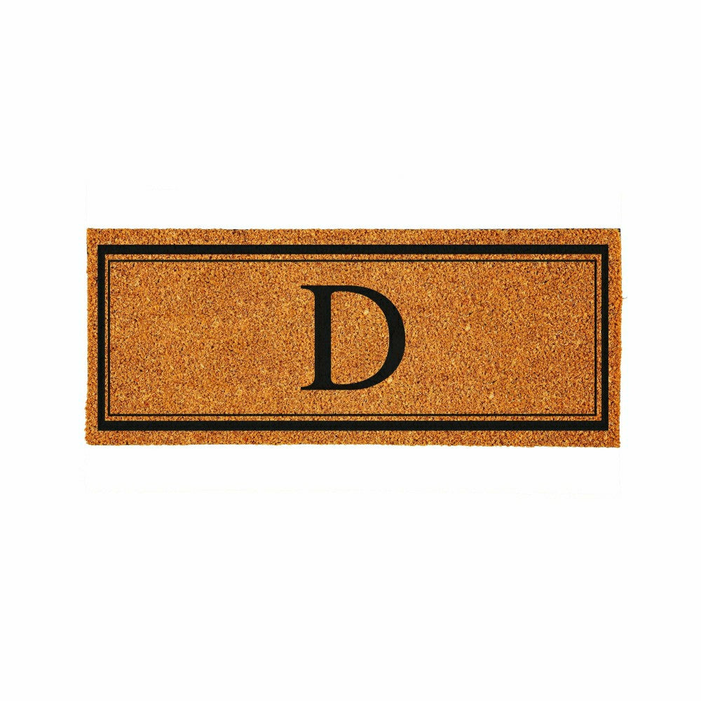 Monogram Coir Mat 60"x24", Letter D | Plow & Hearth