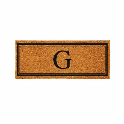 Monogram Coir Mat 60"x24", Letter G | Plow & Hearth