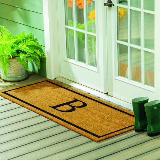 Monogram Coir Mat 60"x24", Letter B | Plow & Hearth