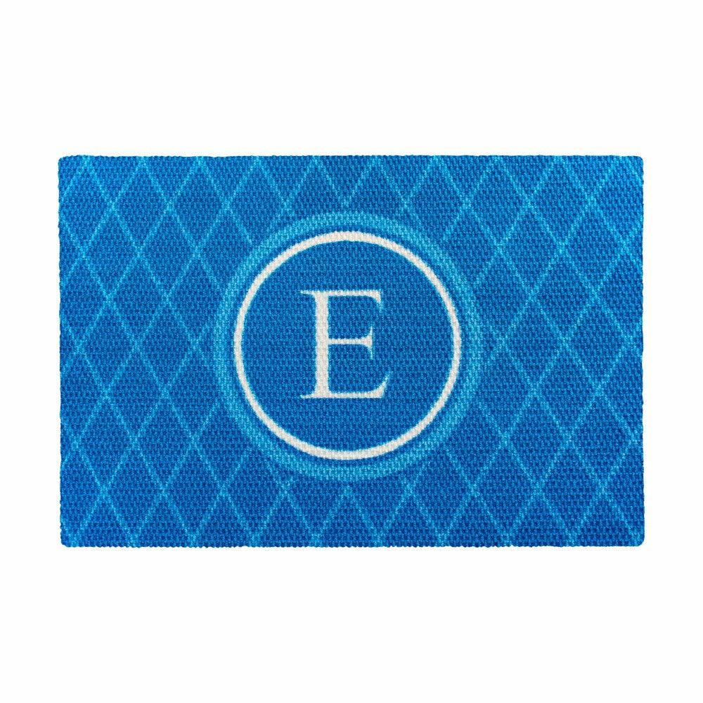 Monogram Argyle Sisal-Look Doormat | Plow & Hearth