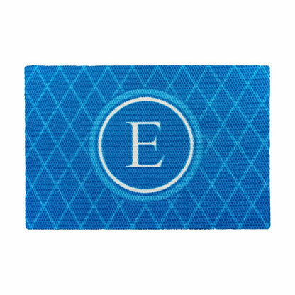 Monogram Argyle Sisal-Look Doormat | Plow & Hearth