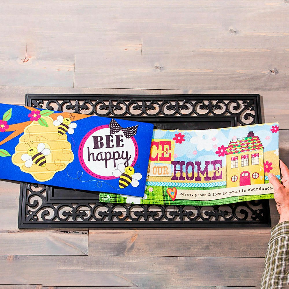 Indoor/Outdoor Fleur Scroll Sassafras Mat Tray | Plow & Hearth