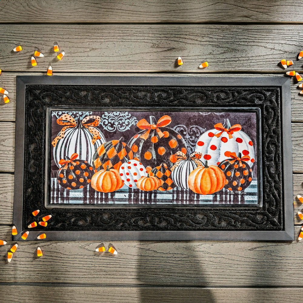 Elegant Patterned Pumpkins Sassafras Switch Mat | Plow & Hearth
