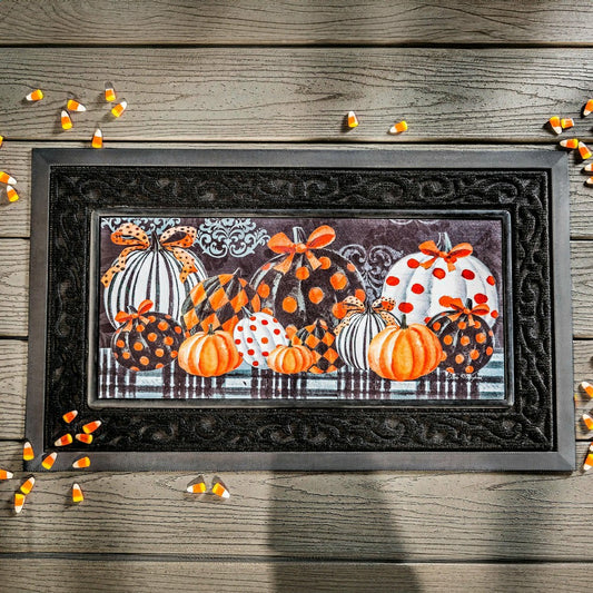 Elegant Patterned Pumpkins Sassafras Switch Mat | Plow & Hearth