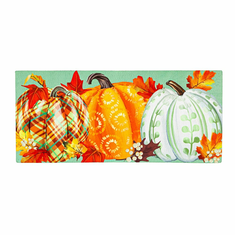 Painted Fall Pumpkins Sassafras Switch Mat | Plow & Hearth