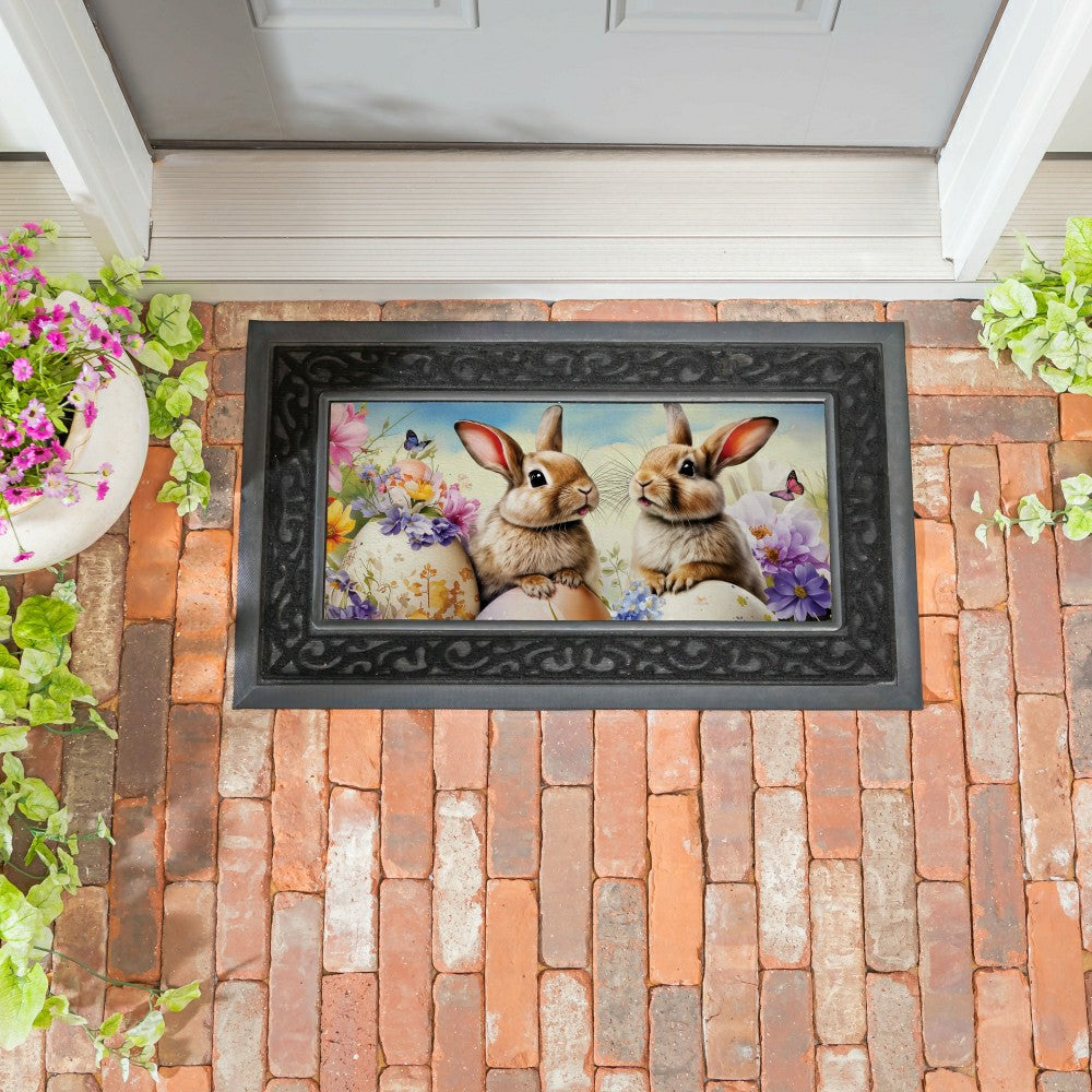 Bunny & Easter Egg Sassafras Switch Mat | Plow & Hearth
