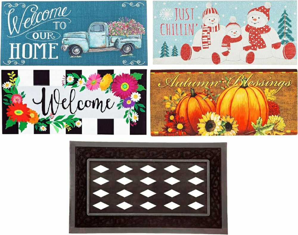 Sassafras All Seasons Set of 5 Interchangeable Mats and Tray | Plow & Hearth