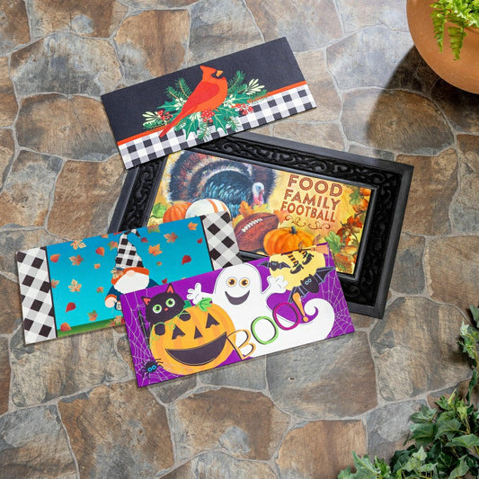 Whimsical Fall and Holiday Sassafras Mat Set | Plow & Hearth
