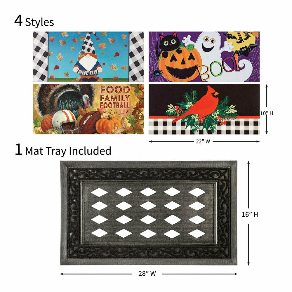 Whimsical Fall and Holiday Sassafras Mat Set | Plow & Hearth