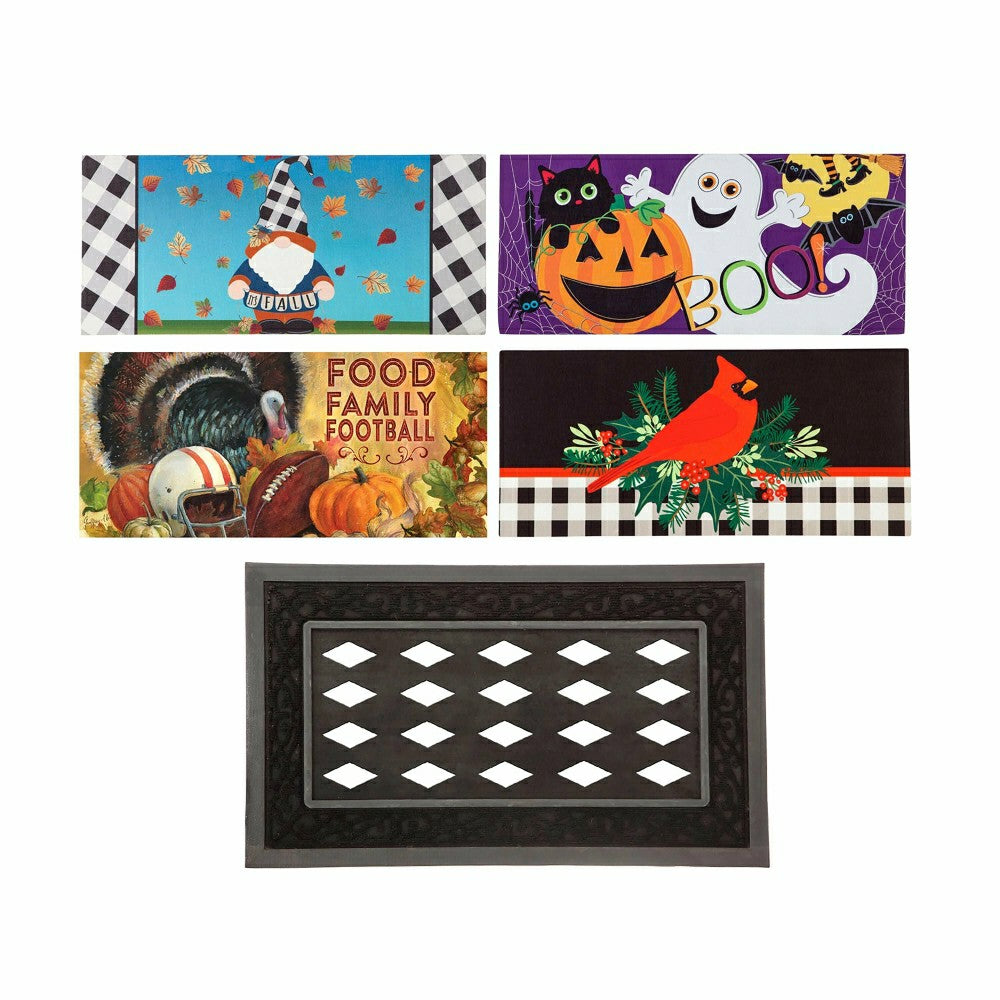 Whimsical Fall and Holiday Sassafras Mat Set | Plow & Hearth